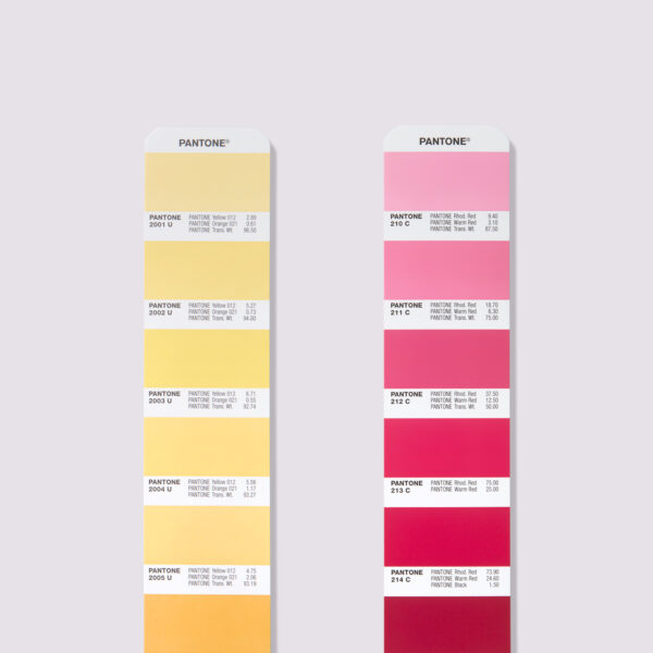 Pantone Formula Guide, coated and uncoated, fanned open